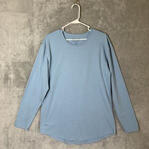 Bylt Shirt Mens L Blue Lux Drop Cut Long Sleeve Casual Bylt Blend Stretch